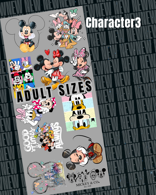 Character3 Pre Made DTF Gang Sheet