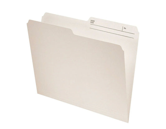 R411 Pendaflex File Folder - 1/2 Cut Tab, 9-1/2 pt, Letter, Manila, Box of 100 File Organizers