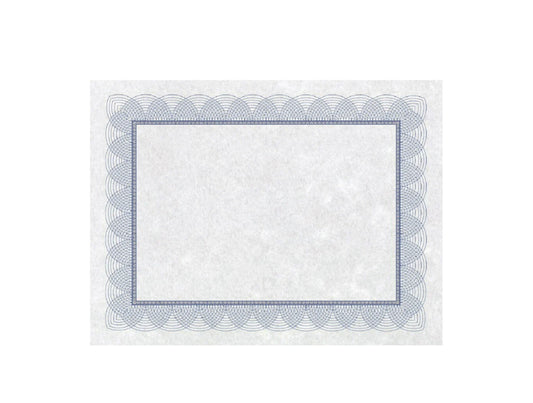 St. James Regent Certificates - Letter Size - 24 lbs. Bond Paper - 8 1/2" W x 11" L - Blue - 100 Pack