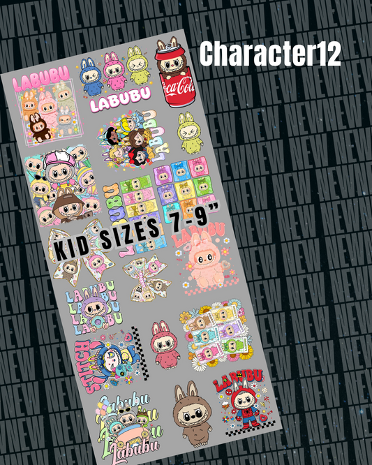 Character12 Pre Made DTF Gang Sheet