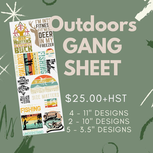 Outdoors Pre Made DTF Gang Sheet