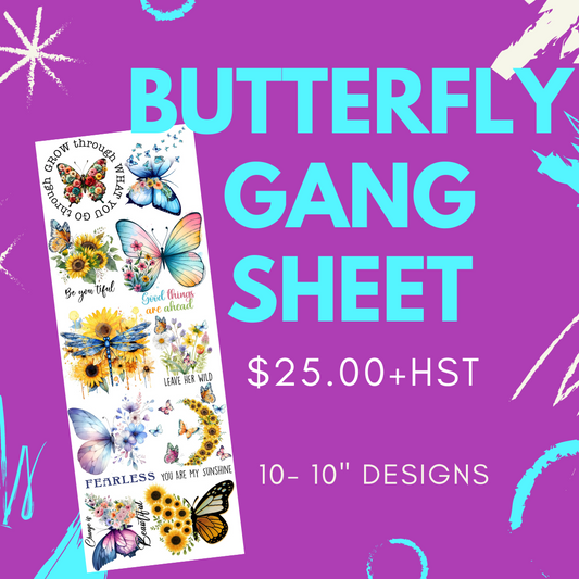 Butterfly Pre Made DTF Gang Sheet
