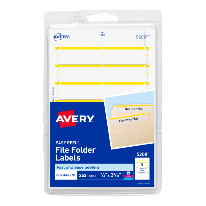 Avery file folder labels