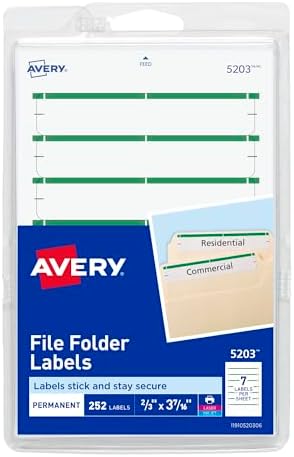 Avery file folder labels