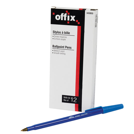 Offix Ballpoint Pen - Medium Pen Point 12 PK