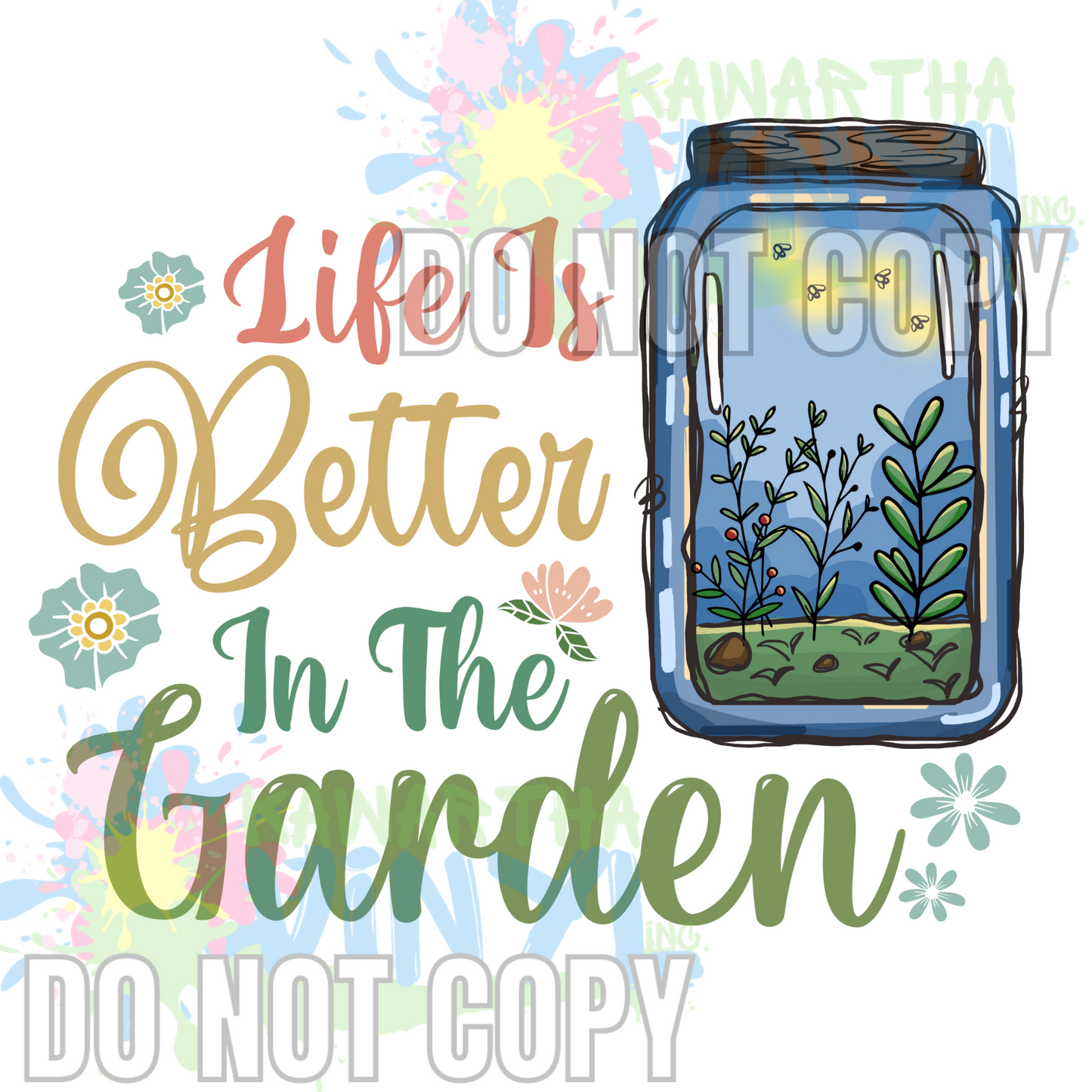 Better in the Garden Fireflys Sublimation Print