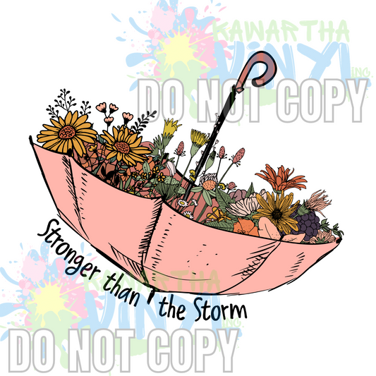 Stronger than the Storm Umbrella Sublimation Print