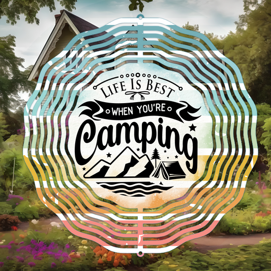 Camping Wind Spinner Sublimation Print