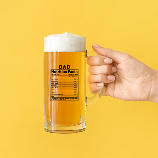 Dad nutrition Facts Sublimation Print