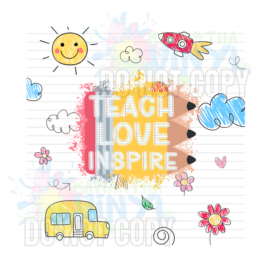 Teach Love Inspire Wind Spinner Digital File