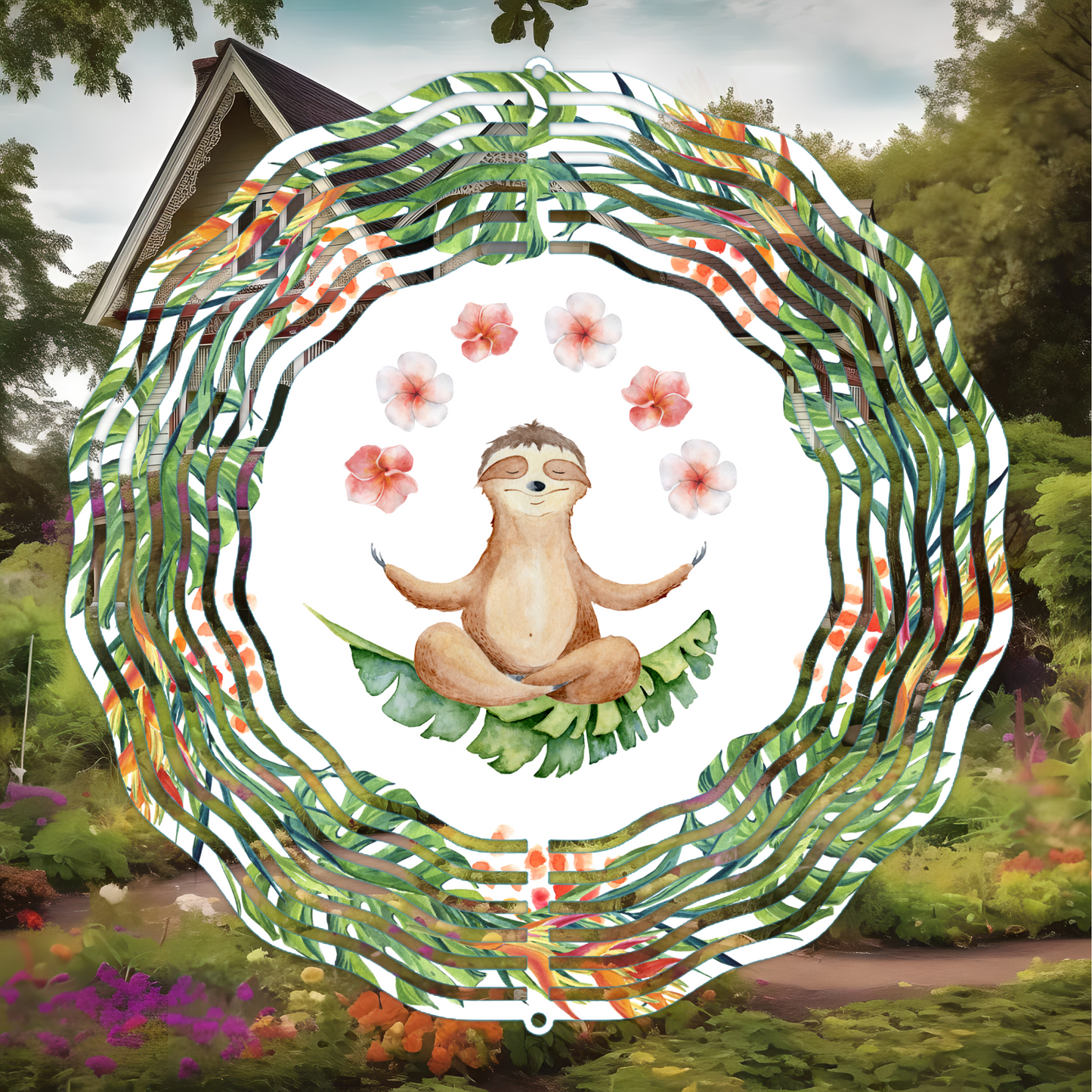 Yoga Sloth Wind Spinner Digital File