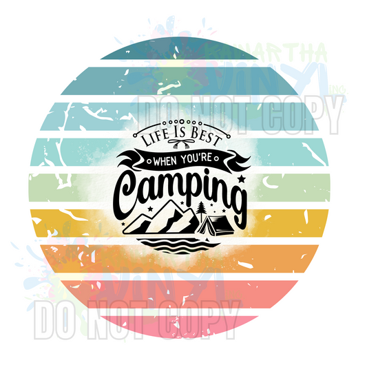 Life is Best Camping Wind Spinner Digital File