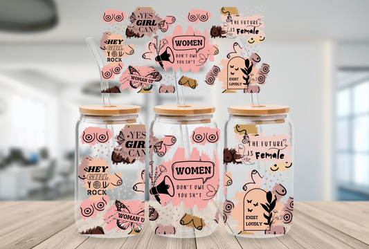 3. Women Positive UV DTF Cup Wrap 16oz