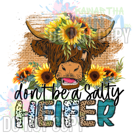 Salty Heifer Sublimation Print