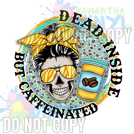 Dead Inside Skull Glasses Sunflower Sublimation Print