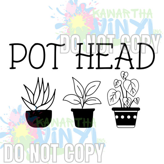 Pot Head BW 3 Sublimation Print