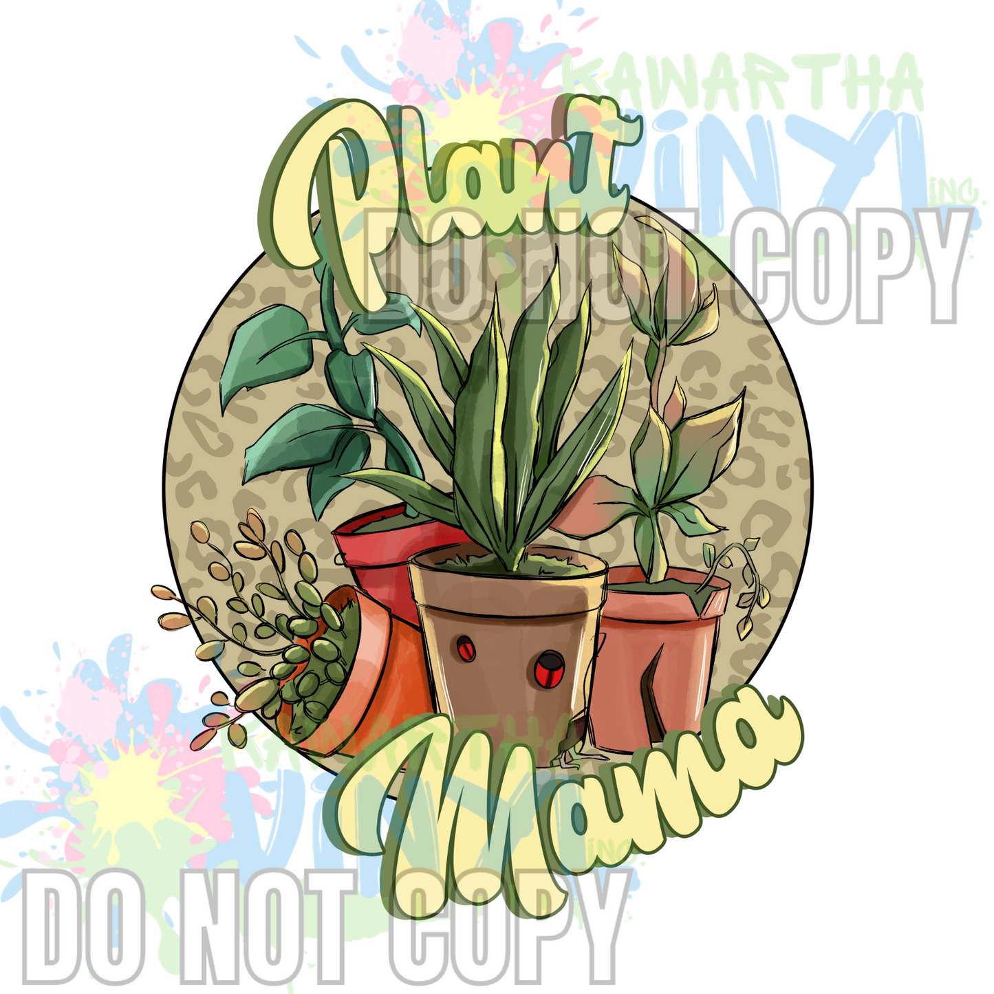 Plant Mama Cracked Pot Sublimation Print