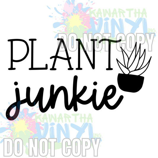 Plant Junkie BW Sublimation Print