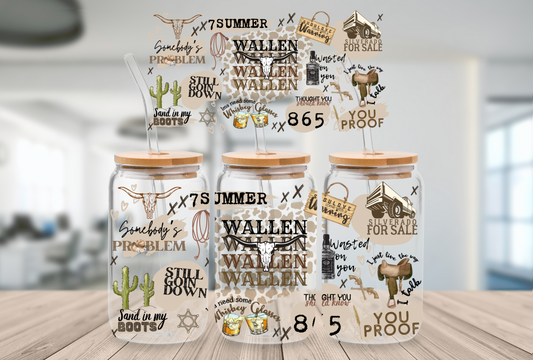 16oz Beer Can Glass You Proof Sublimation Print