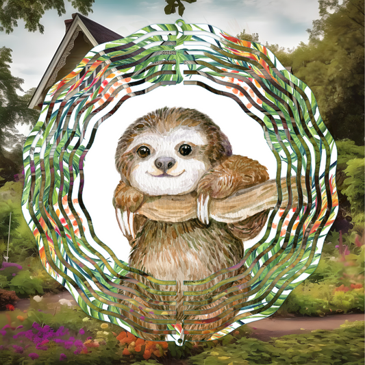 Sloth 2 Wind Spinner Sublimation Print