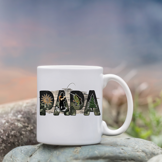 Papa Fishing Sublimation Print