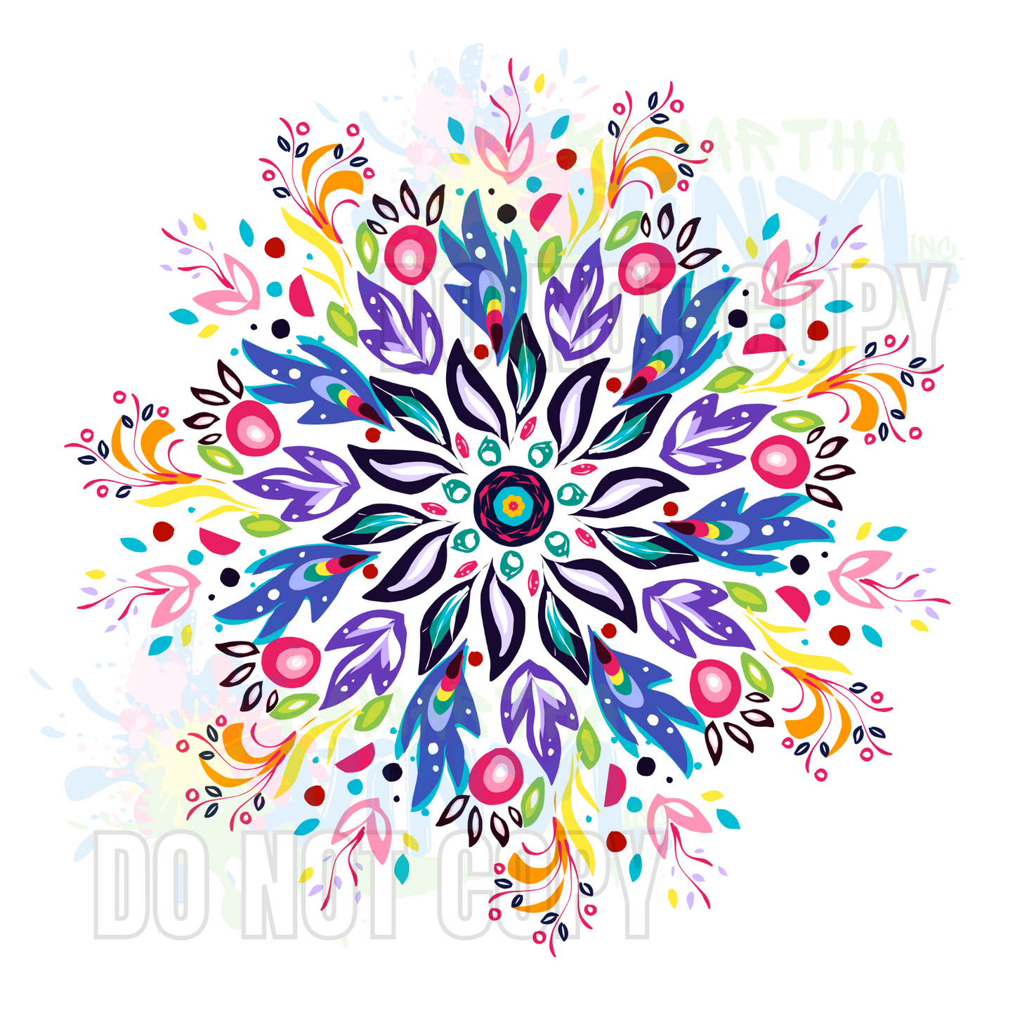 Abstract floral Wind Spinner Sublimation Print