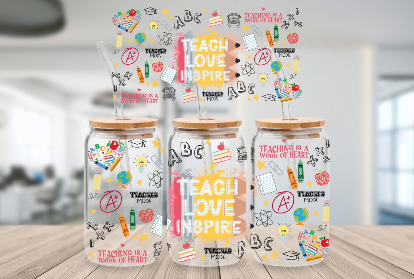 Teach love inspire 16oz Digital File