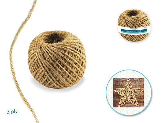 Craft Medley: 3ply Natural Jute Cord 80g