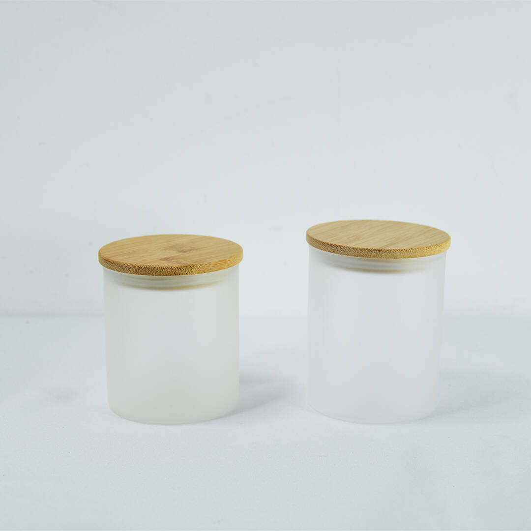 PREORDER Sublimation 10oz Candle Jar W Bamboo Lid