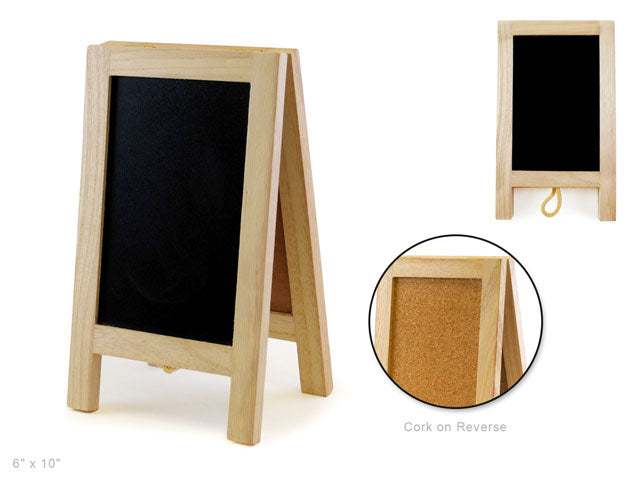 Wood Craft: 6"x10" Natural DIY Chalkboard/Cork Easel