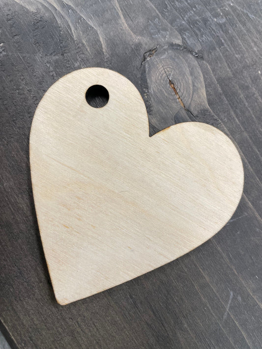 Wooden Heart Tag