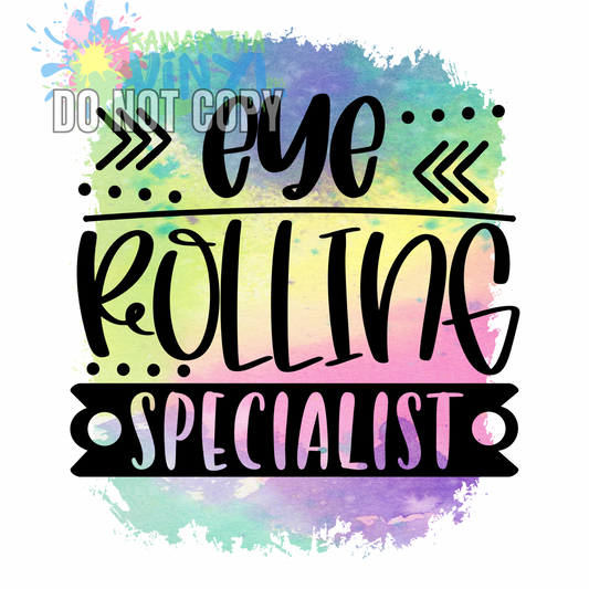 Eye Rolling Specialist Sublimation Print