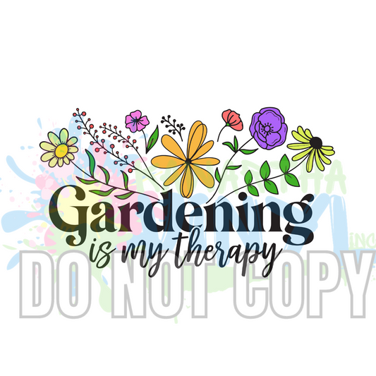 Gardening Therapy Floral Sublimation Print