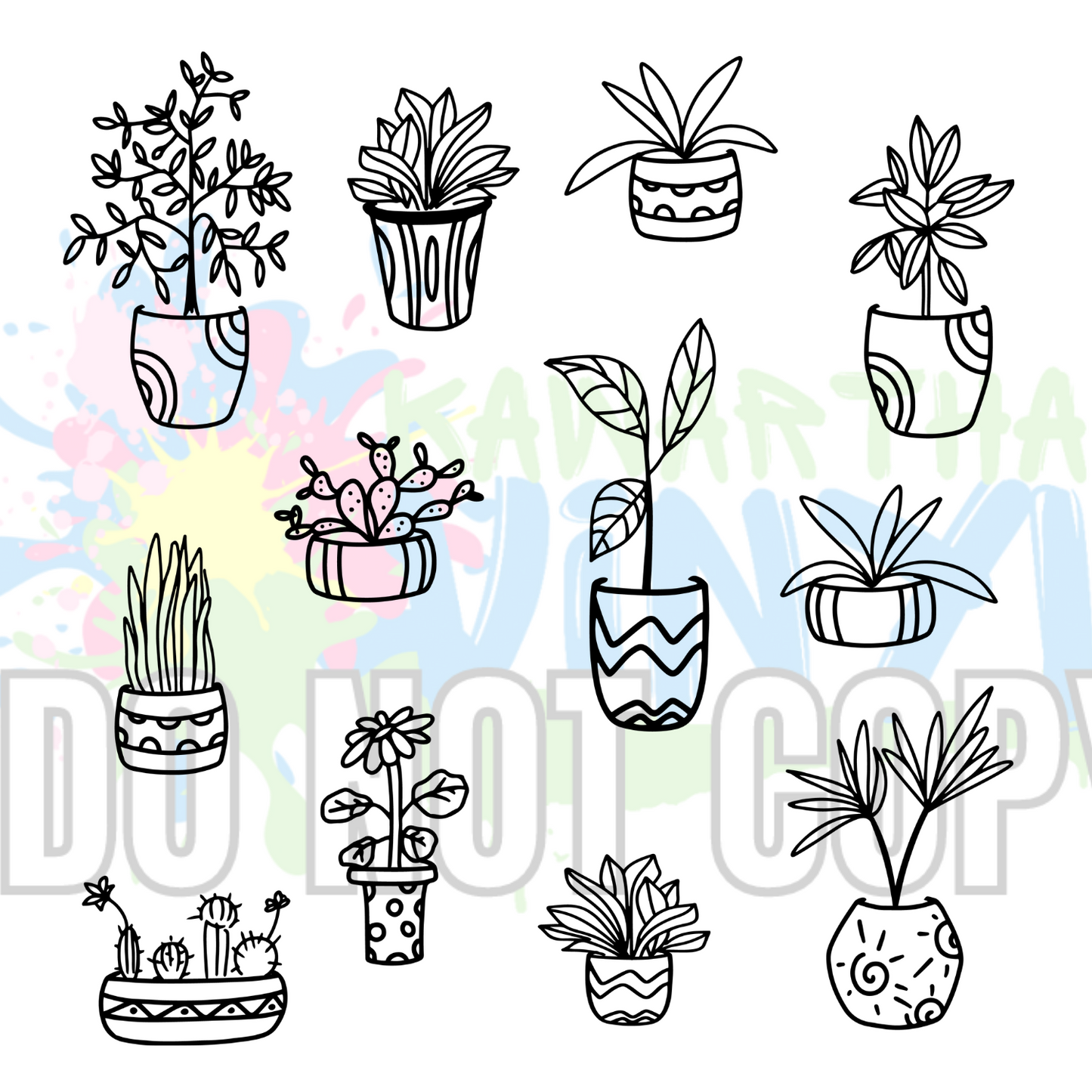 Potted Plants Sublimation Print