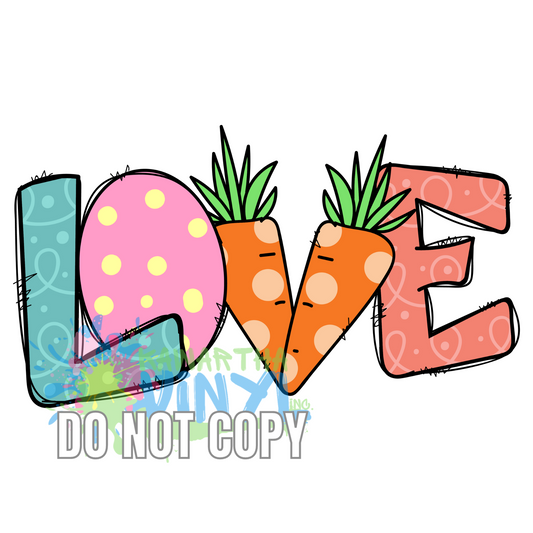 Love Easter Sublimation Print