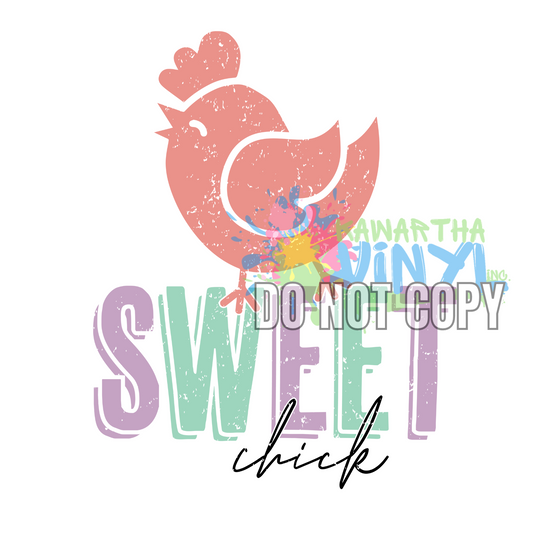 Sweet Chick Retro Grunge Sublimation Print