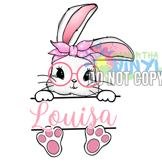 Pink Bunny NAMES* Sublimation Print