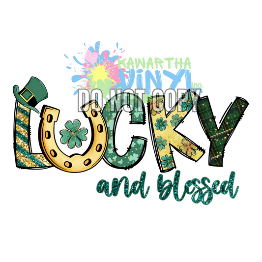 Lucky and Blessed Sublimation Print