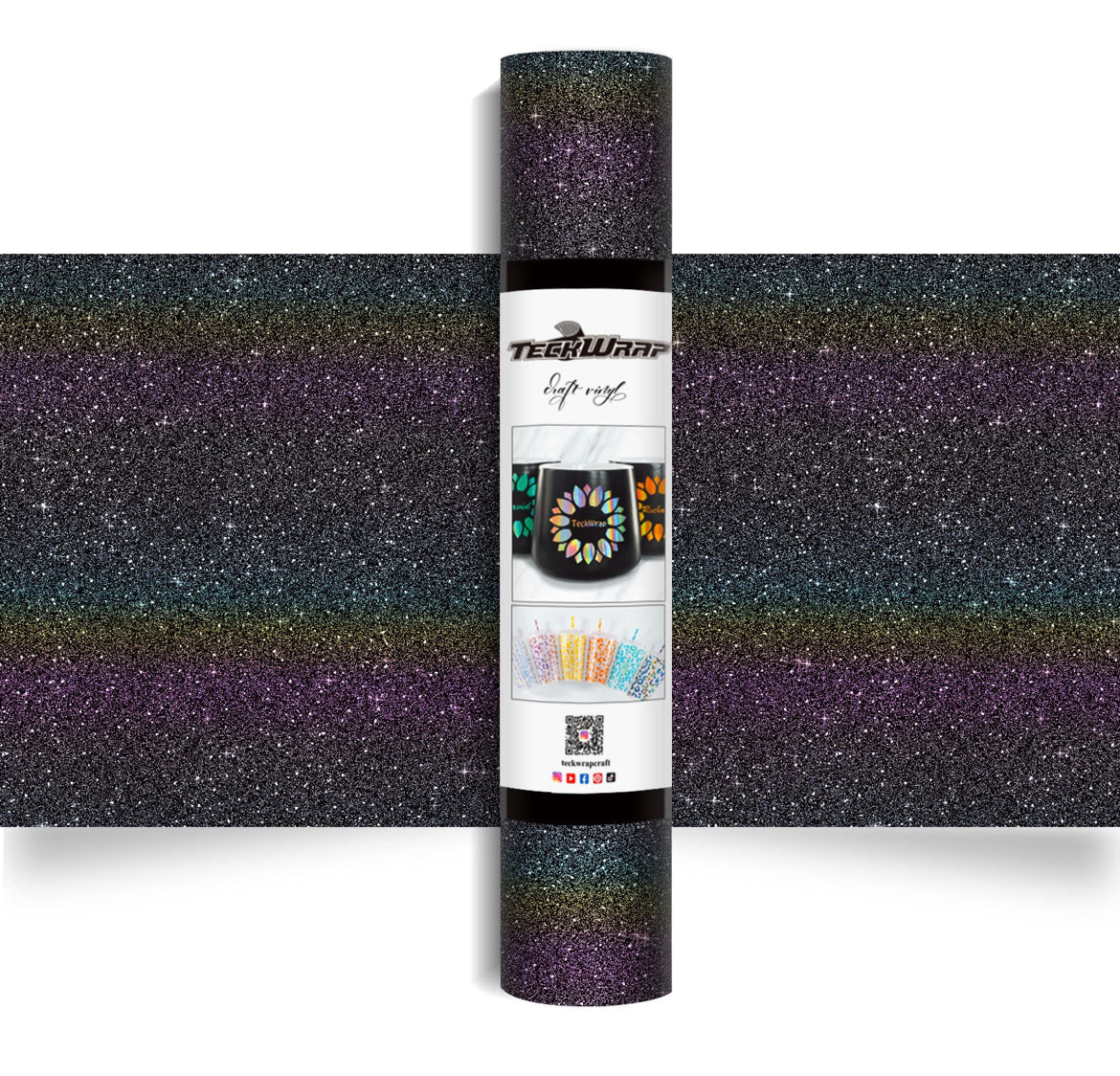 TeckWrap Colourful Glitter Adhesive Vinyl