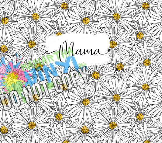 Daisy Mama Sublimation Tumbler Print