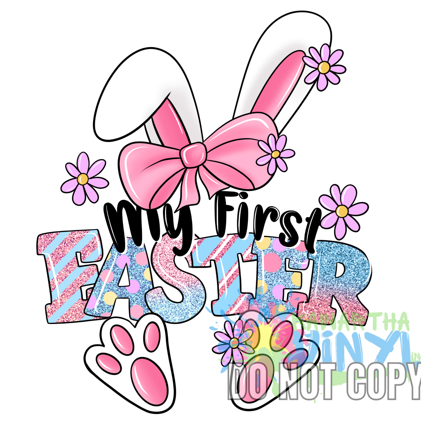 My First Easter Glitter Sublimation Print