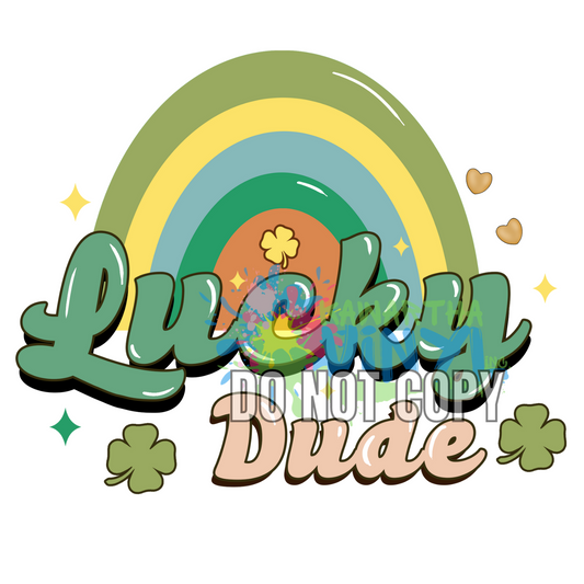 Lucky Dude Retro  Sublimation Print