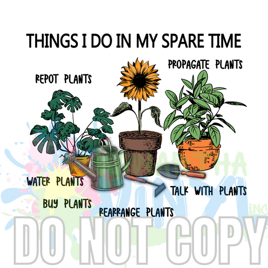 Spare Time Garden Sublimation Print