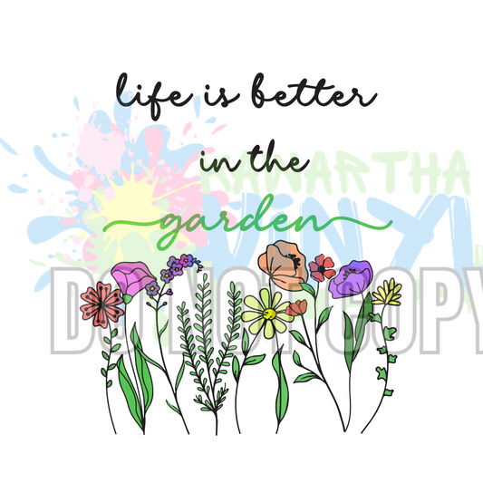 Better in the Garden Floral Sublimation Print
