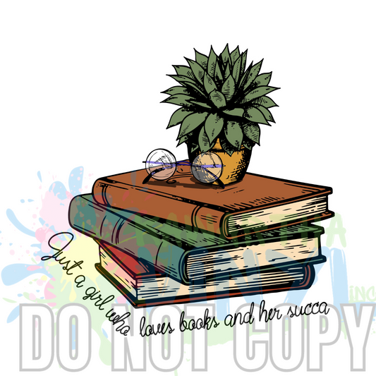 Books and Succa Sublimation Print