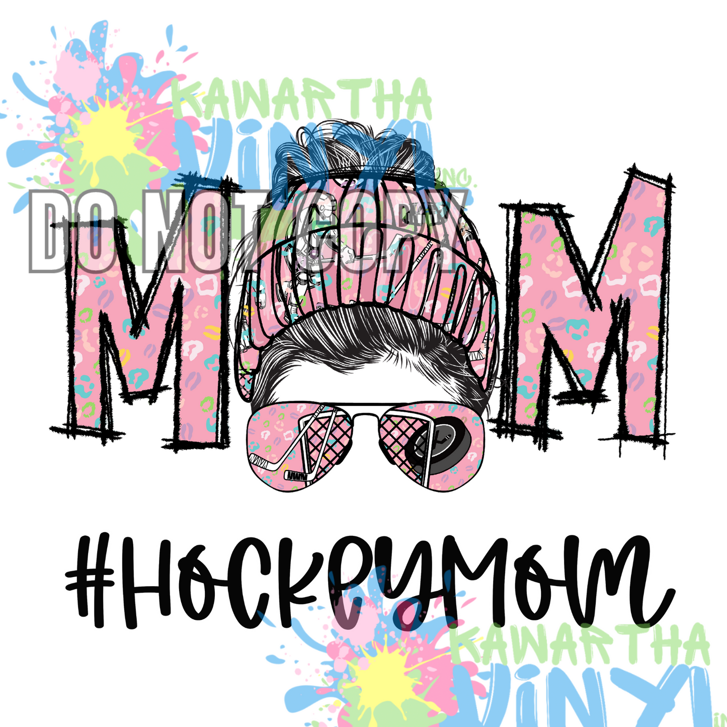 Hockey Mom Pink Sublimation Print