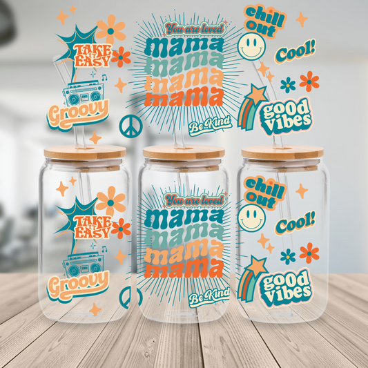 38. Retro Mama UV DTF Cup Wrap