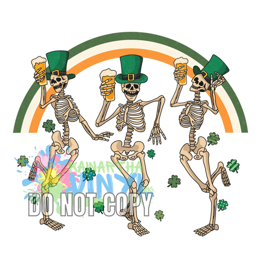 Skeleton Dance Sublimation Print