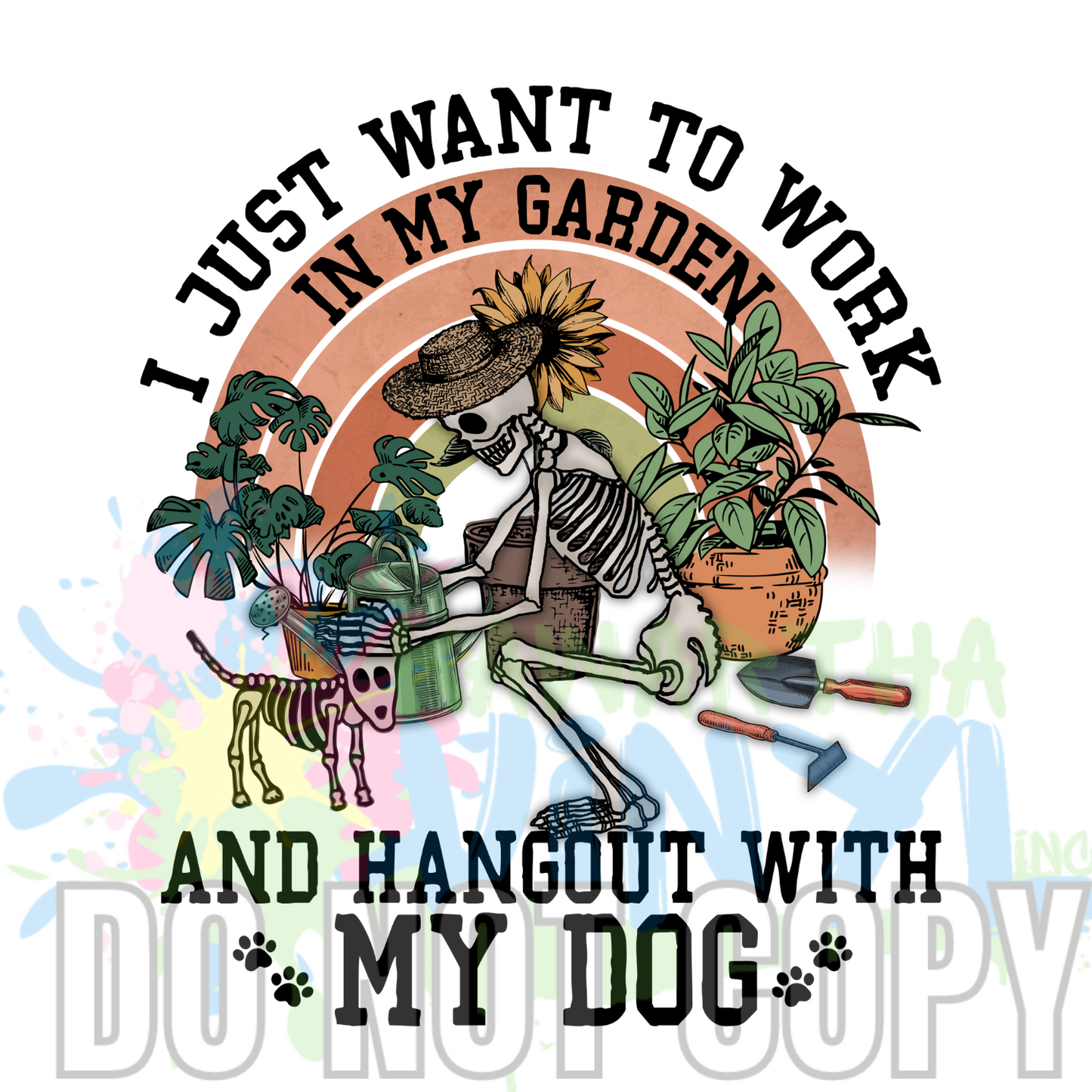 Garden Dog Sublimation Print