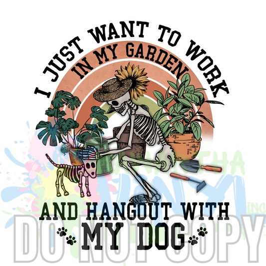 Garden Dog Sublimation Print